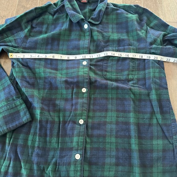 J Crew Mens Plaid Flannel Pajama Set Holidays Preppy Cozy Cabin Navy Green L - Picture 2 of 12
